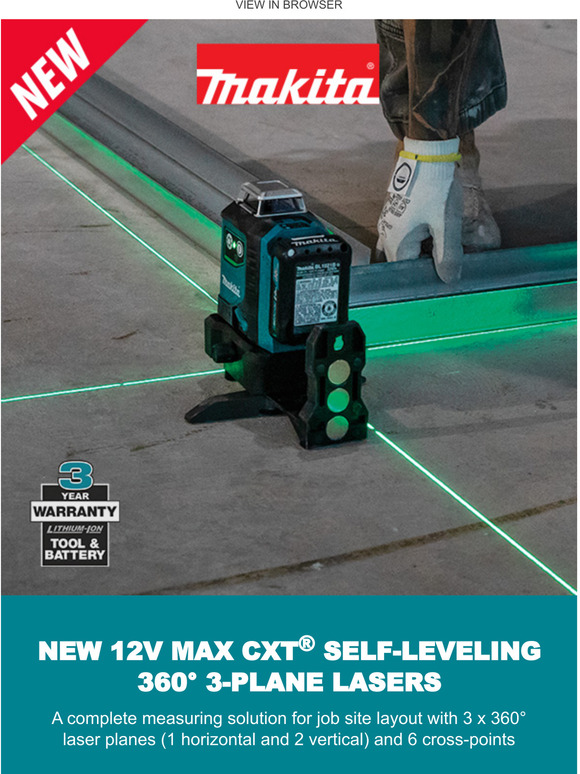Makita New MultiDirectional SelfLeveling Lasers Milled