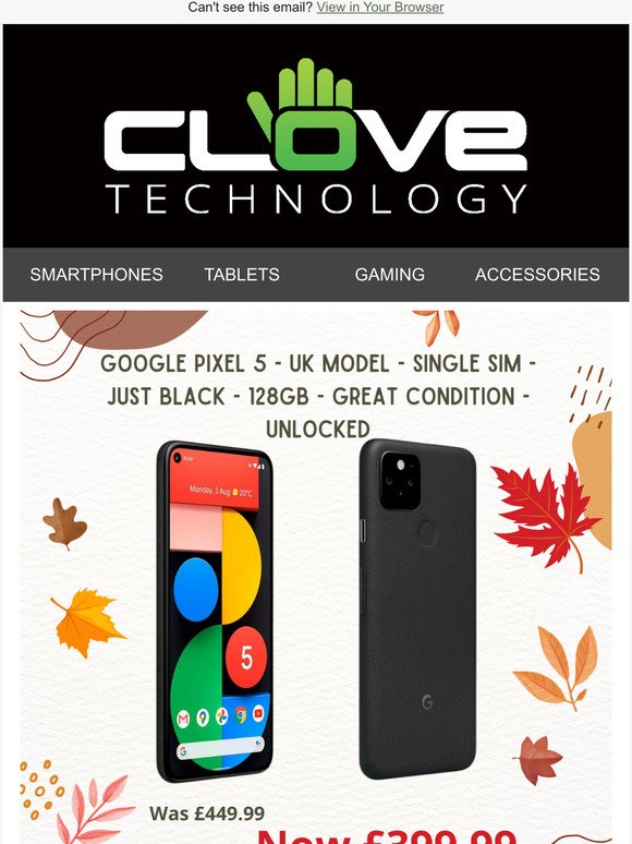 Google Pixel 5 128GB 5G Smartphone (Unlocked, Just Black)