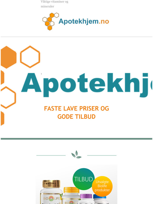 TILBUD P UTVALGTE BIOLIFE PRODUKTER