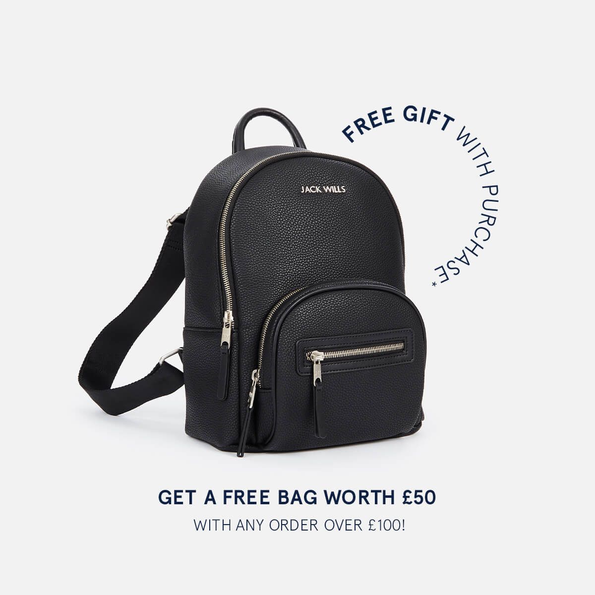 jack wills checked backpack