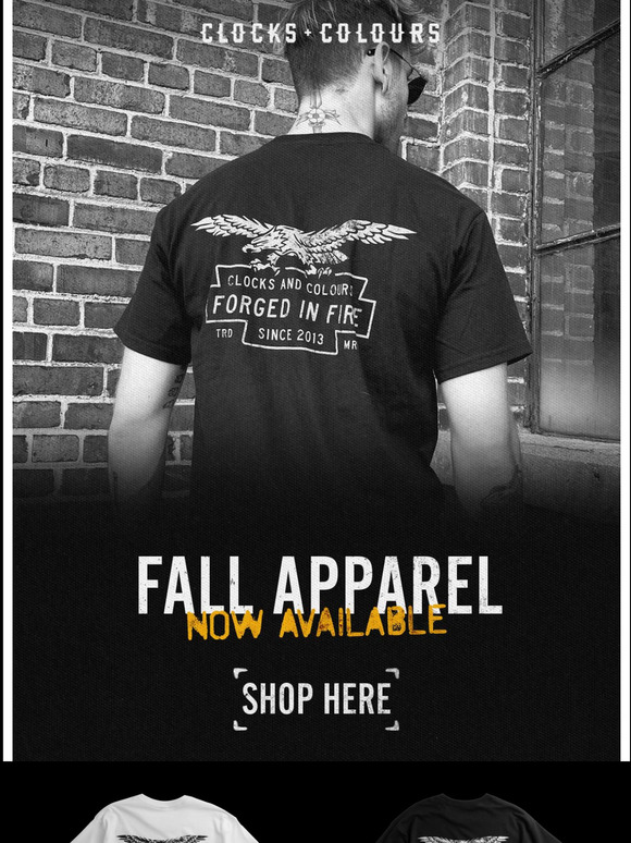 Clocks and Colours Convert New Clocks + Colours Apparel Now Available Milled