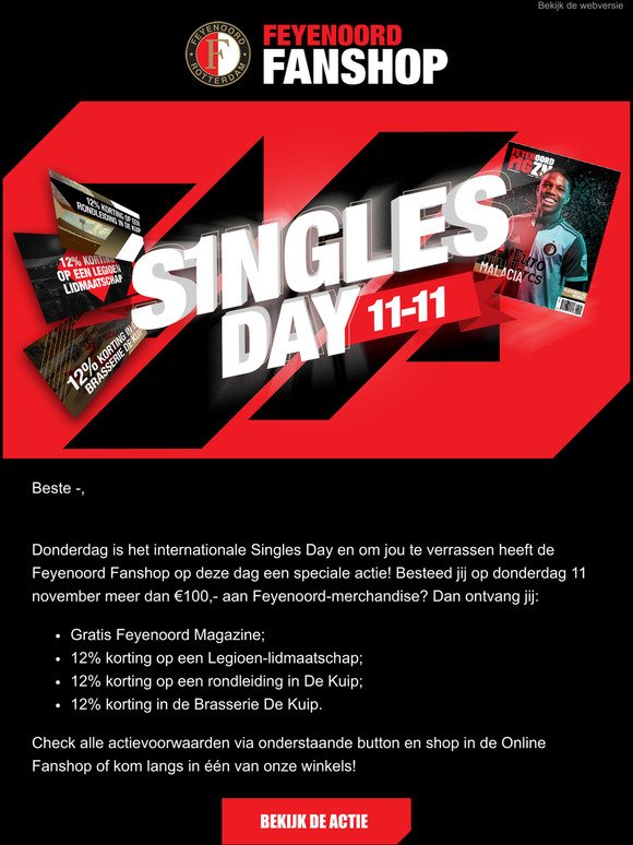 Profiteer jij donderdag van de Singles Day actie?! 