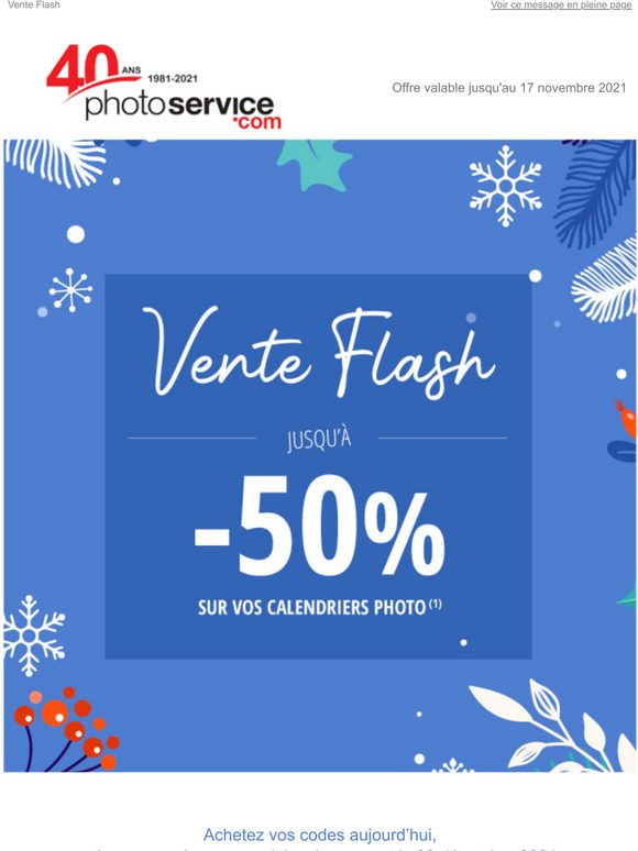 Vente Flash Spciale Calendriers Photo