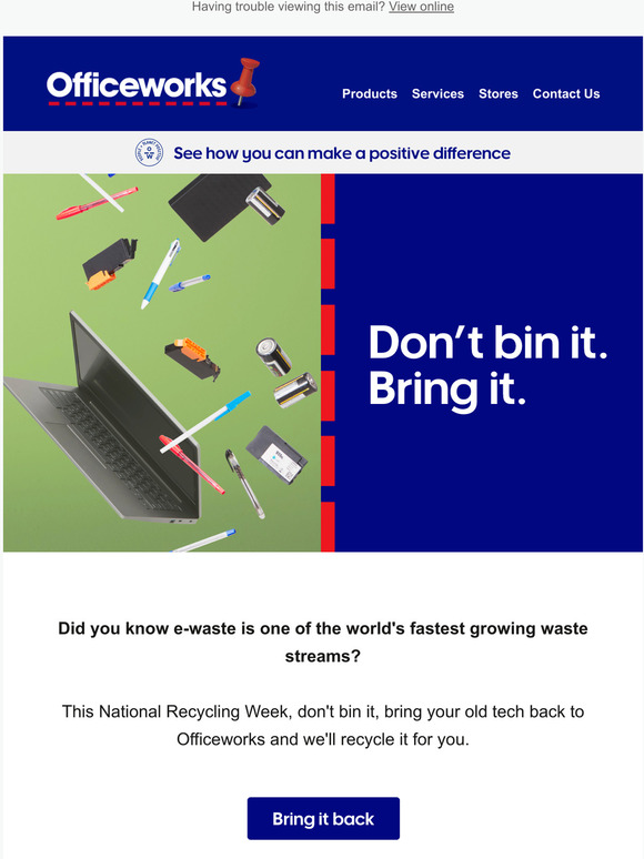 Officeworks It's National Recycling Week! Milled