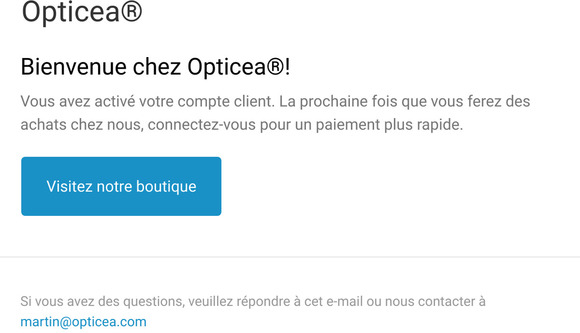 Confirmation du compte client