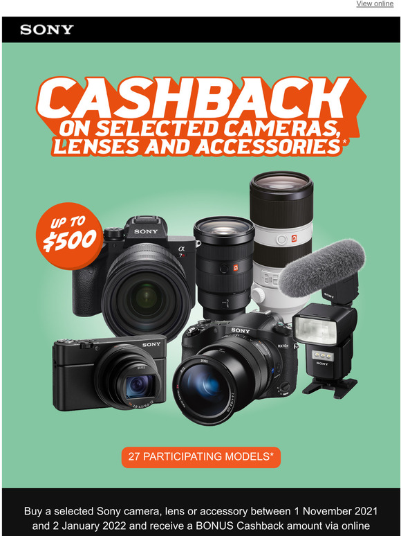 sony lens cashback 2021