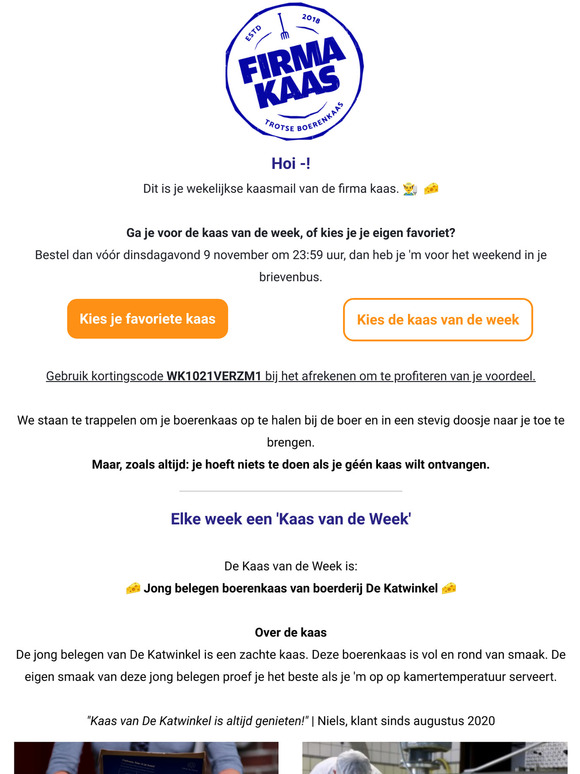 Start je week met het vooruitzicht op boerenkaas, bestel vandaag