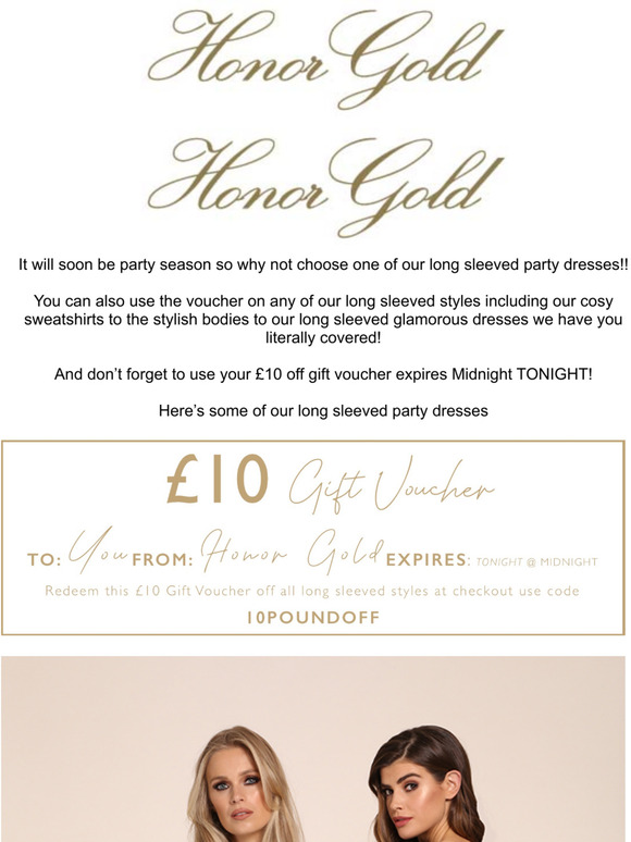 Honor Gold 10 GIFT VOUCHER INSIDEEXPIRES MIDNIGHT! Milled