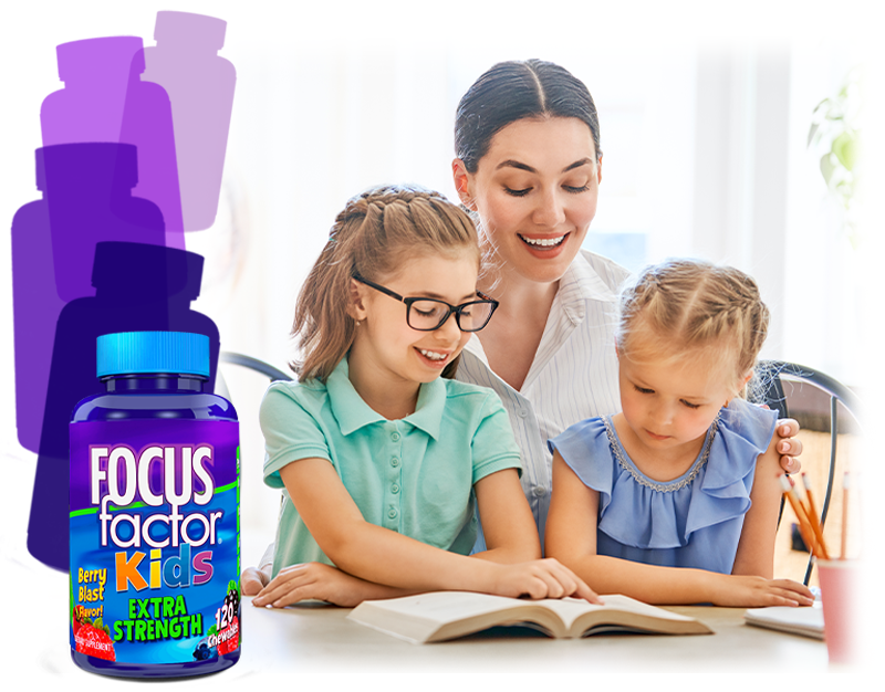 Focus Factor Kids Extra Strength Brain Vitamin Daily Chewables