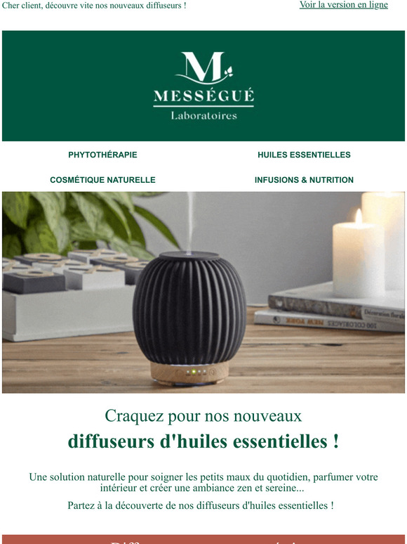 Nos NOUVEAUX diffuseurs d'huiles essentielles  !