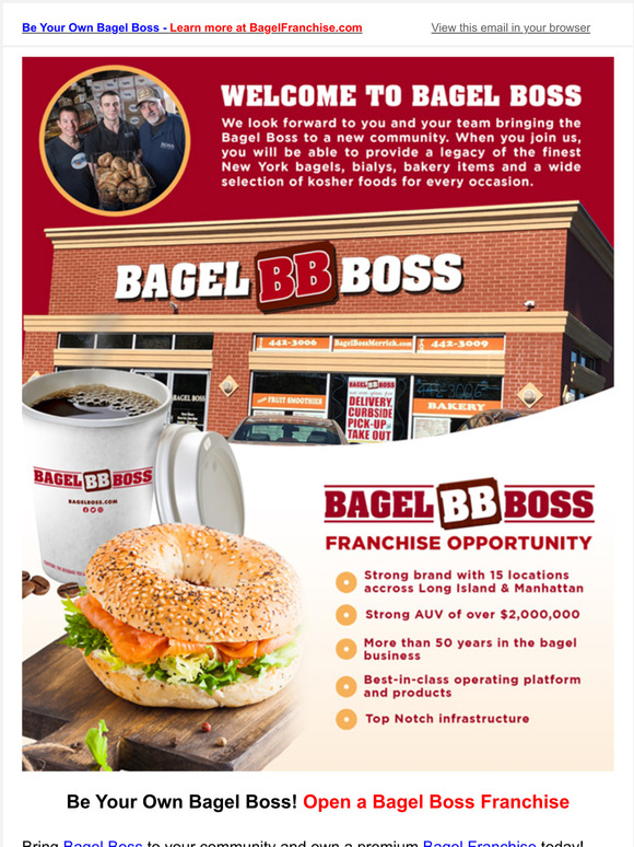 Bagel of the Month Club Be Your Own Boss with a Bagel Boss Franchise