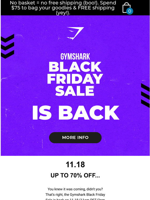 Gymshark EU: Gymshark Black Friday Sale 