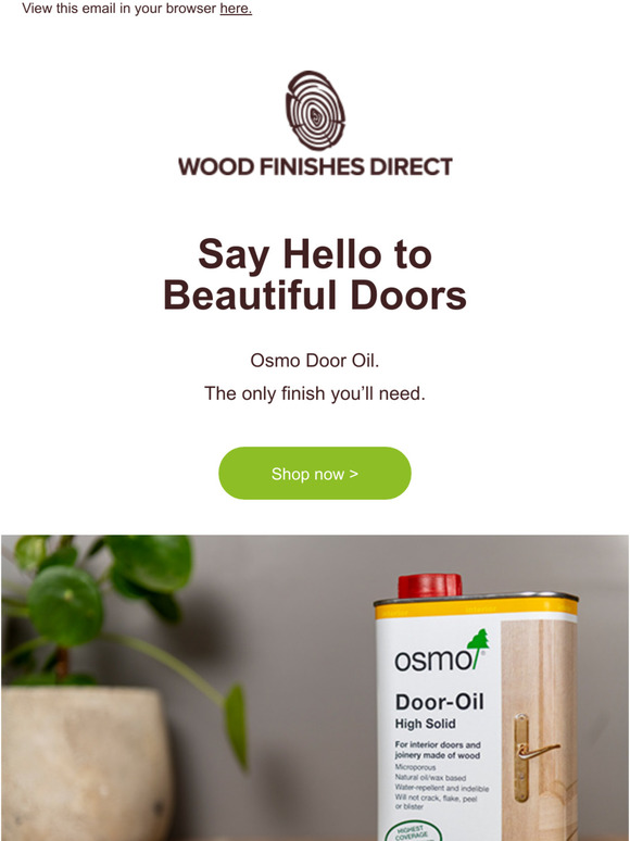 Wood Finishes Direct "Osmo Door Oil The Best Ive Ever Used Milled