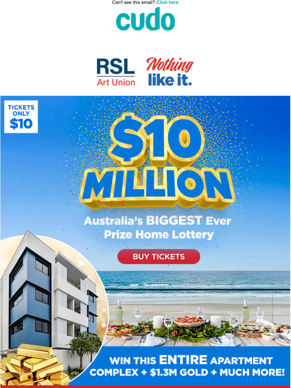 cudo australia 10M Win Australia's biggest ever prize home lottery