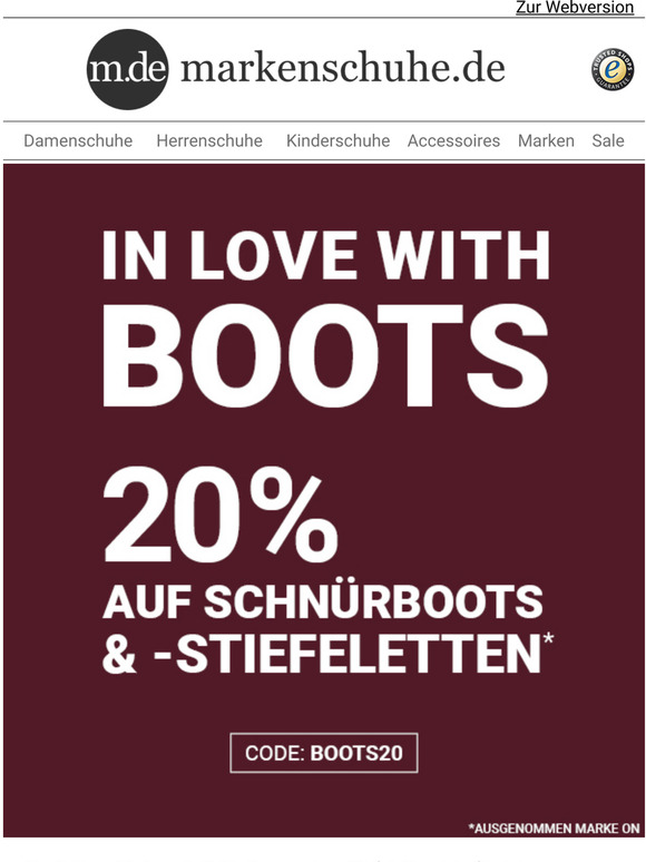 In Love with Boots  20% auf Schnrboots & -stiefeletten*