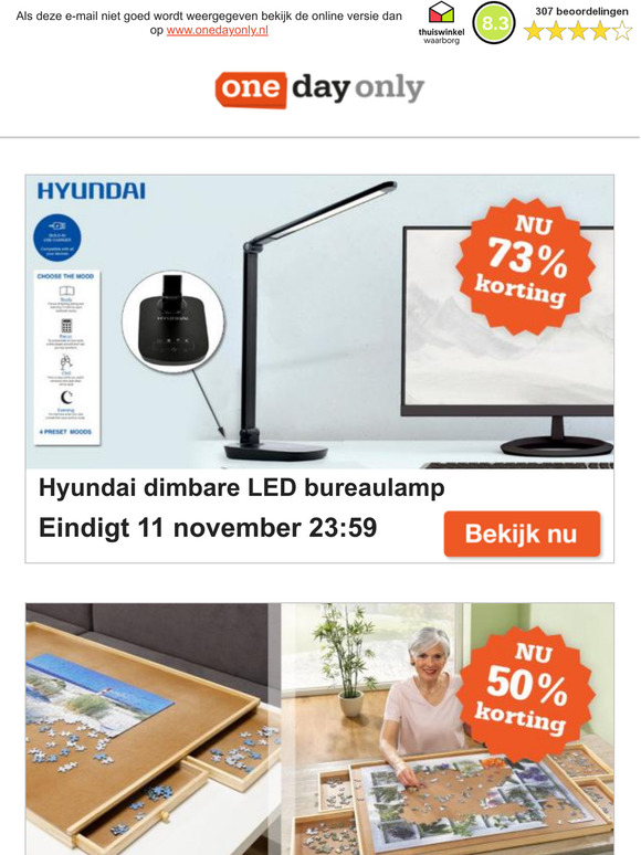 Nu voor maar 39,95: de Hyundai verstel- en dimbare led-bureaulamp | Met 3 lichtsterktes en 4 programma's | Bekijk alle deals online!