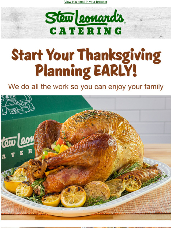 Stew Leonard's Gifts Early Bird Thanksgiving Planning! Milled
