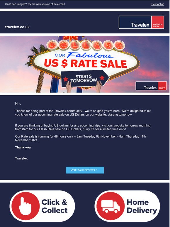 Thinking of buying US Dollars soon? Our rate sale starts tomorrow