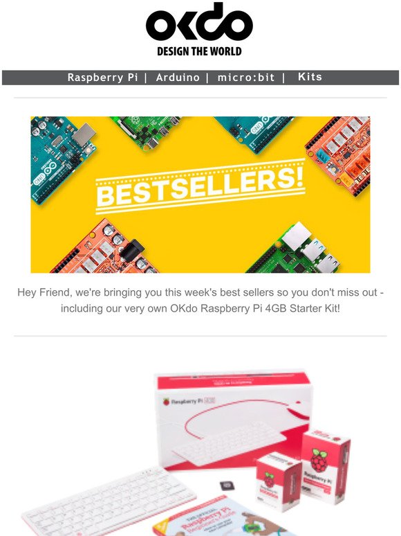 Check out this week's bestsellers!featuring the Raspberry Pi 4 Model B