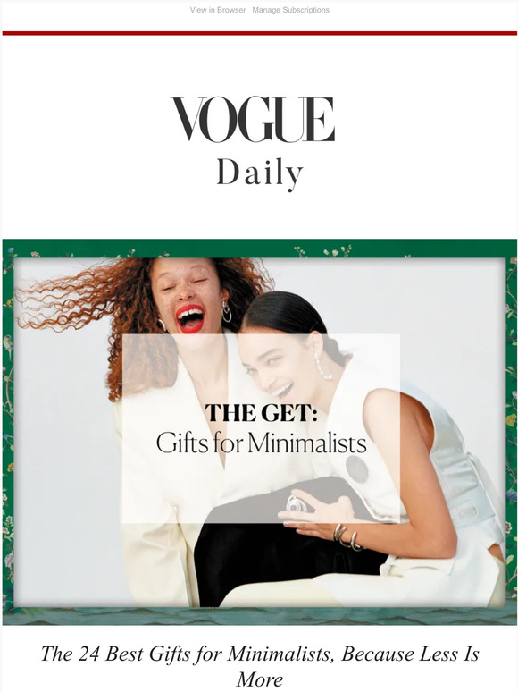 VOGUE Vogues Guide to the Best Gifts for Minimalists Milled