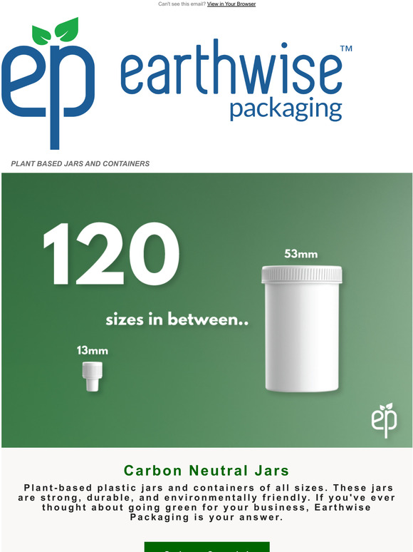 CoolJarz 120 Sizes of PlantBased Plastic Containers Milled