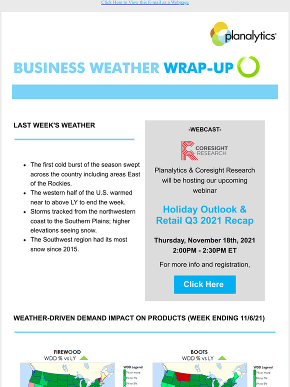 Business Weather Insights from Planalytics
