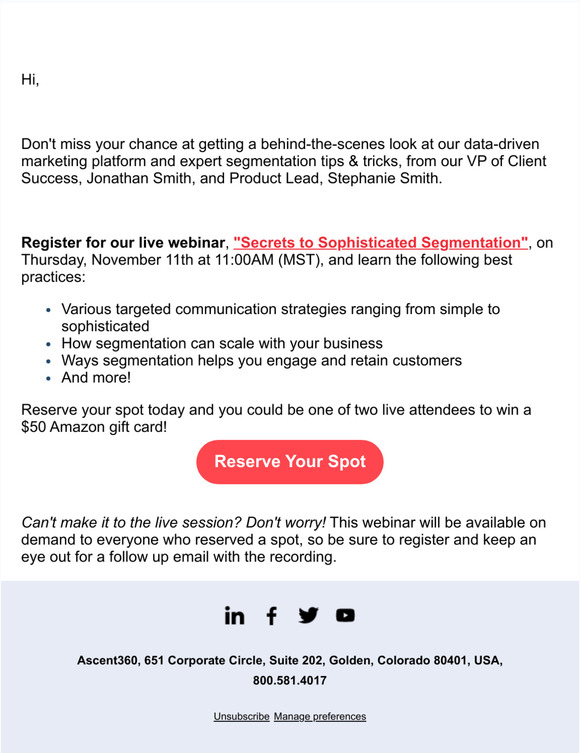 [WEBINAR] Space is Limited! Reserve Your Spot Today!