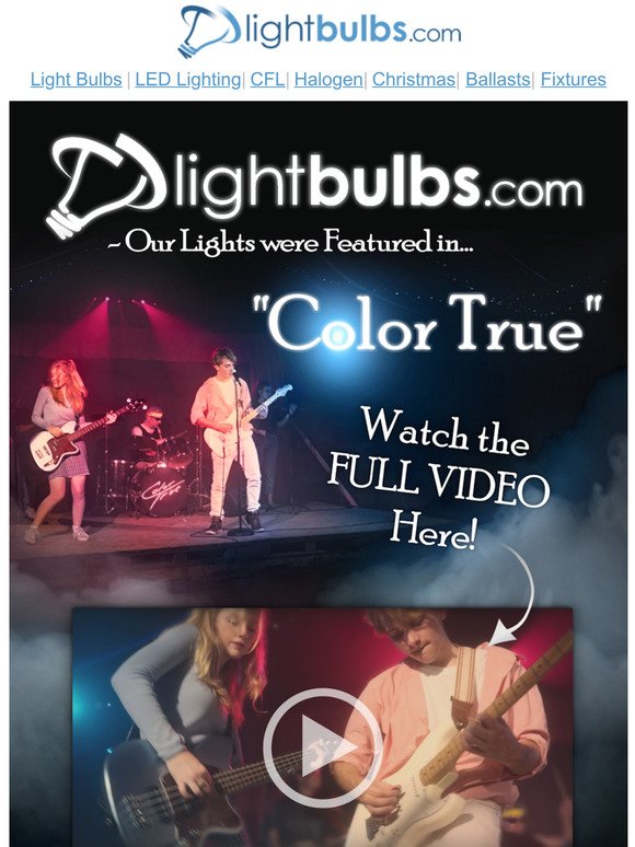 Our Lights were just featured in a MUSIC VIDEO -- Let's Celebrate with a FREE SHIPPING code... 