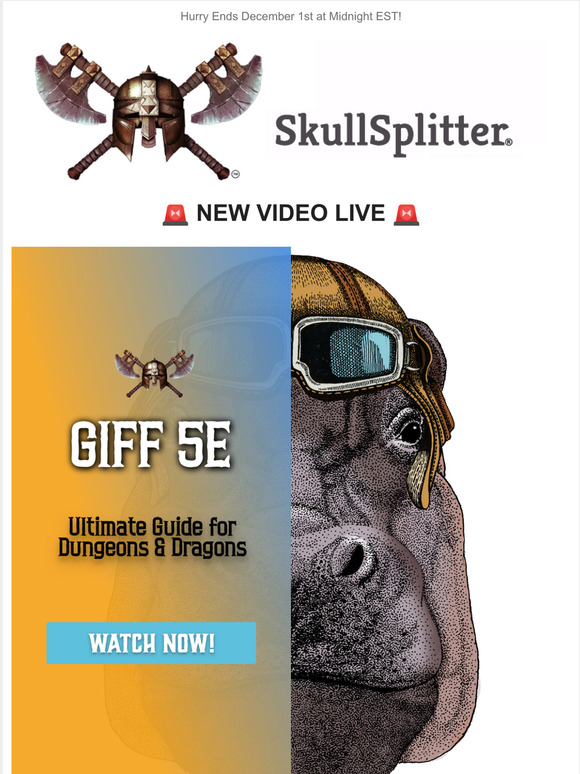 Giff 5e — SkullSplitter Dice