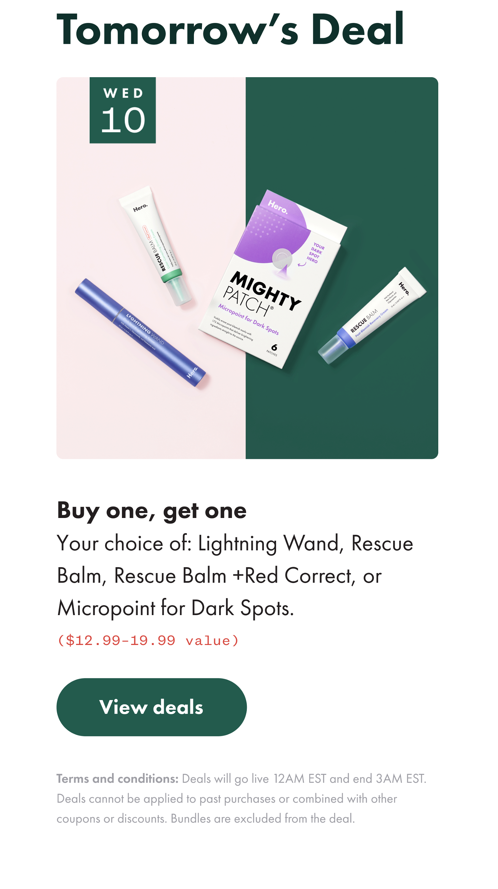 Micropoint for Blemishes, Lightning Wand, Rescue Balm +Red Correct, and Rescue Balm holiday product image