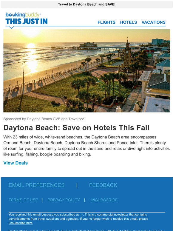 Daytona Beach: Save on Hotels This Fall