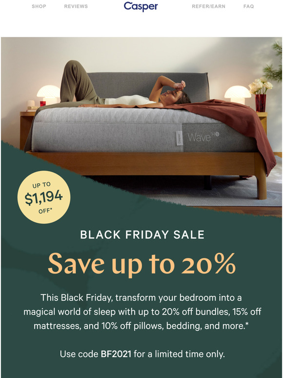 casper pillow black friday