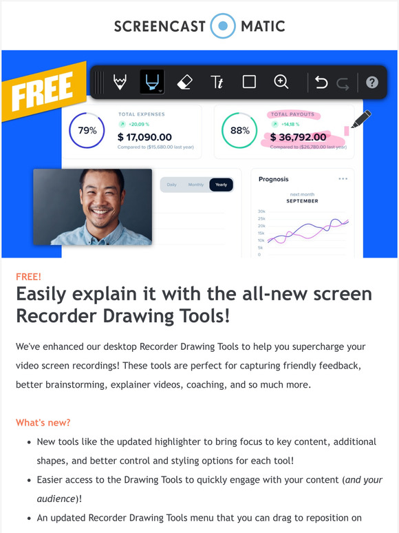 Screencastomatic (US & Canada) NEW! Free Screen Recorder Drawing