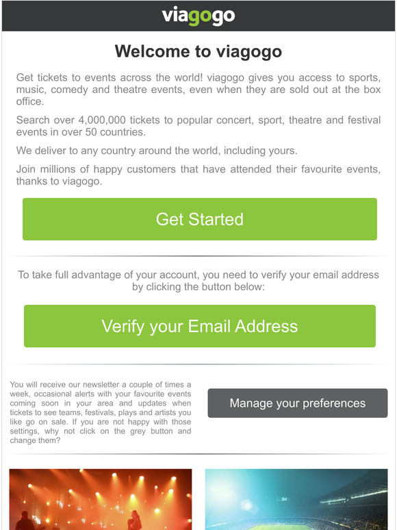 Welcome to viagogo