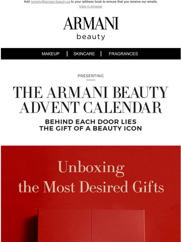 armani beauty advent calendar