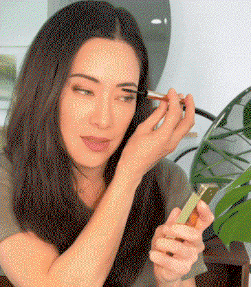 Dani Kimiko Vincent applies The Brow Sensei