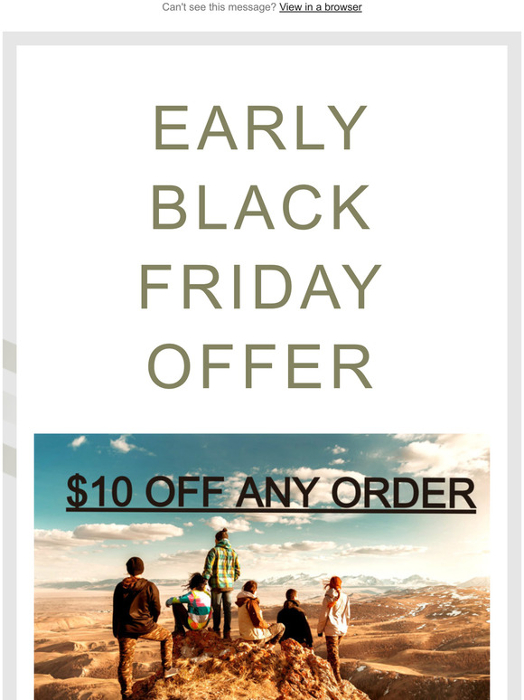 EARLY BLACK FRIDAY  OFFER
