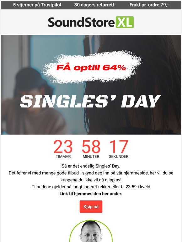 Singles' Day 2021 | F opptil 64% 