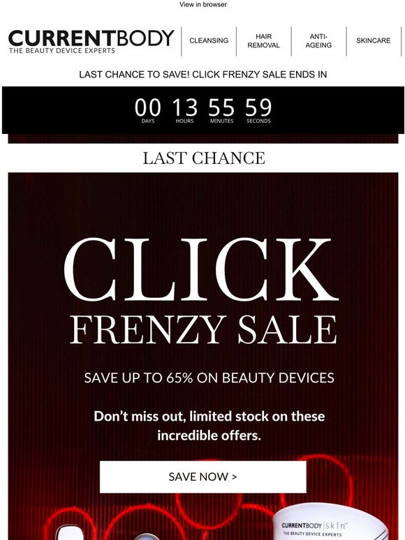 Quick, final hours of Click Frenzy!