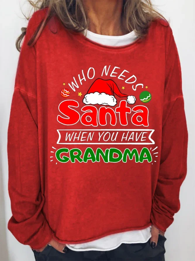 Grandma Christmas Snowman Swe...