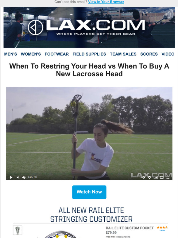 The Best Women's Custom Strung Lacrosse Heads Milled