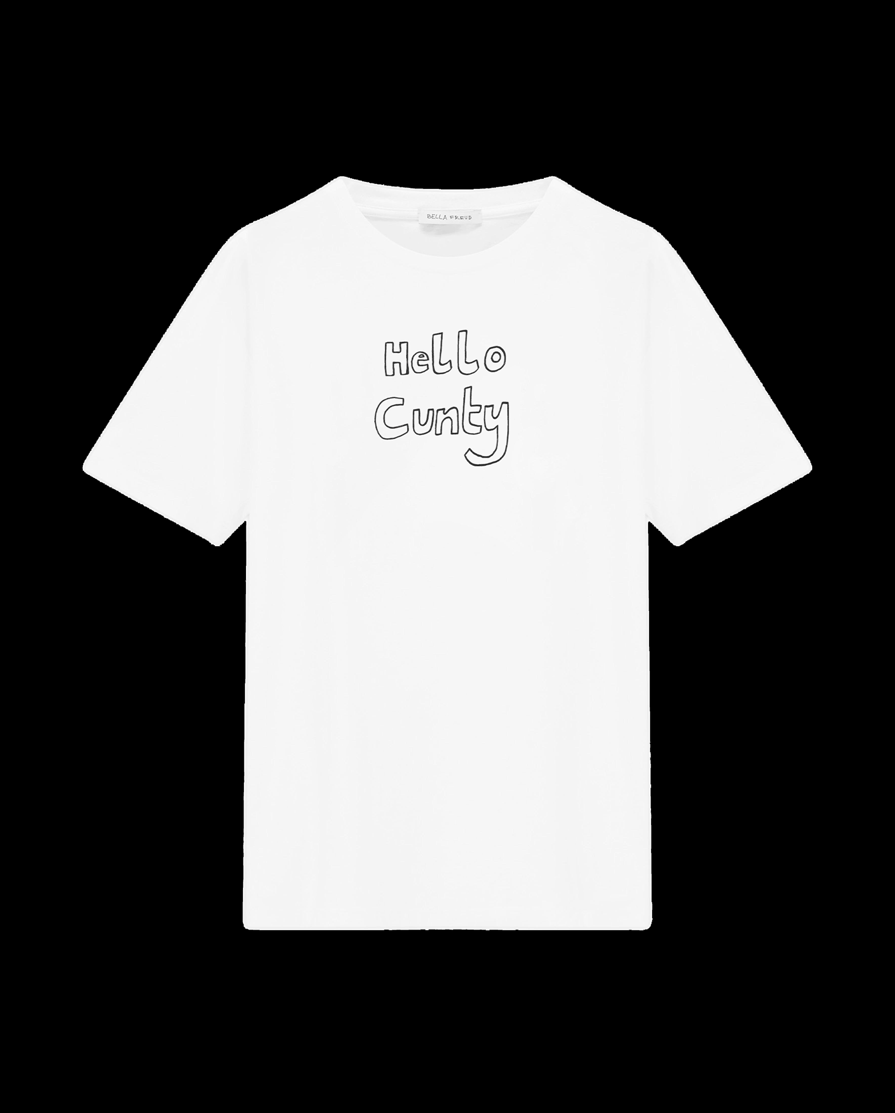 Hello Cunty Unisex T-Shirt in White