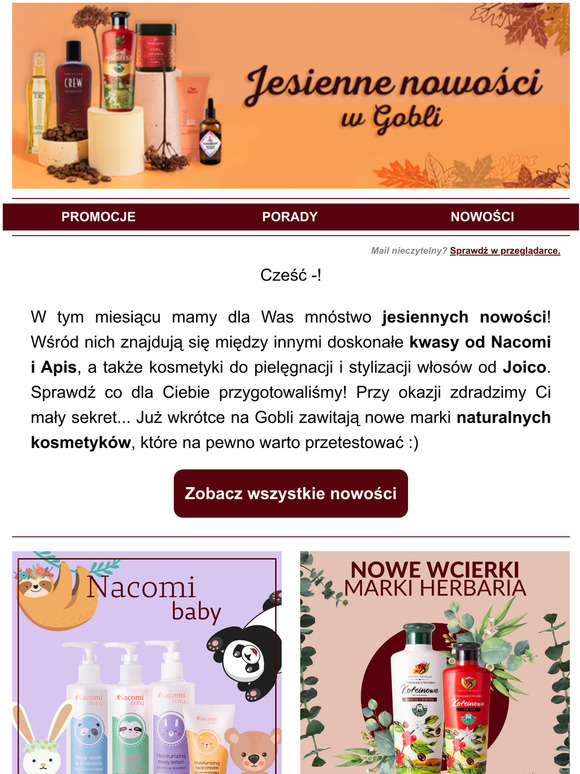 Drogeria Gobli.pl  Jesienne nowoci | Produkty dla dzieci | Start Black Week