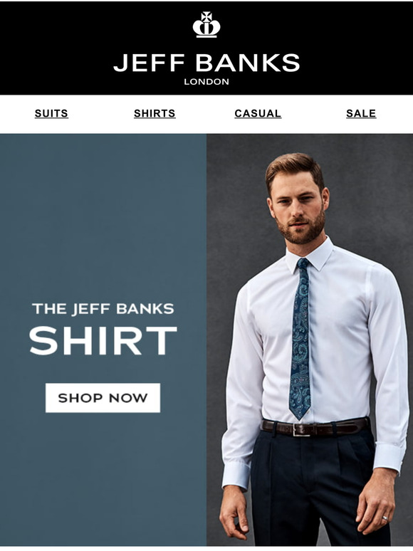 jeff banks shirt and tie set