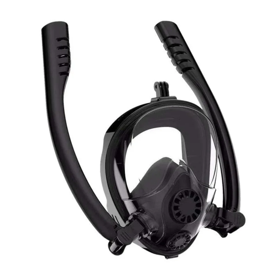 Black Friday Deal! Dual Snorkel Full Face Dive Mask with GoPro Attachment