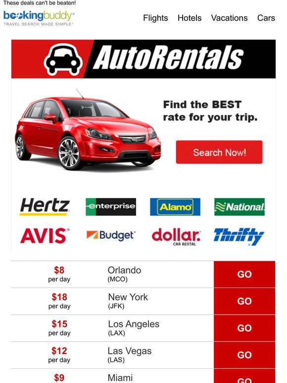 Rental Car Deals from $6/Day You Won't Want To Miss