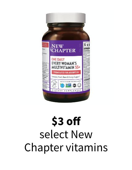 $3 off select New Chapter vitamins