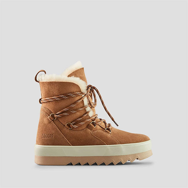 V-Five Suede Shearling Boot - Oak