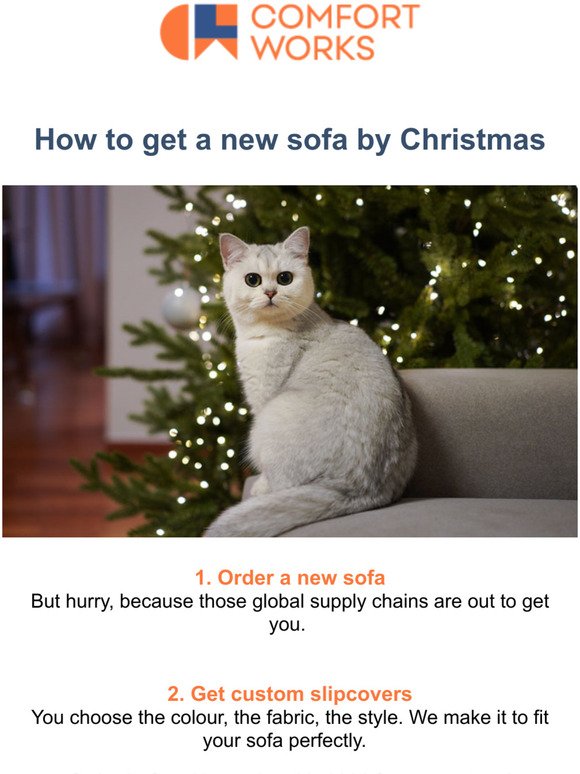 How to get a new sofa by Christmas 