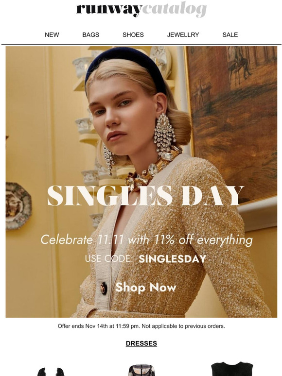 Memorial Day and Singles Day with 11% off